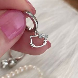 Hello kitty earrings! New .. ready to ship! Starling silver
